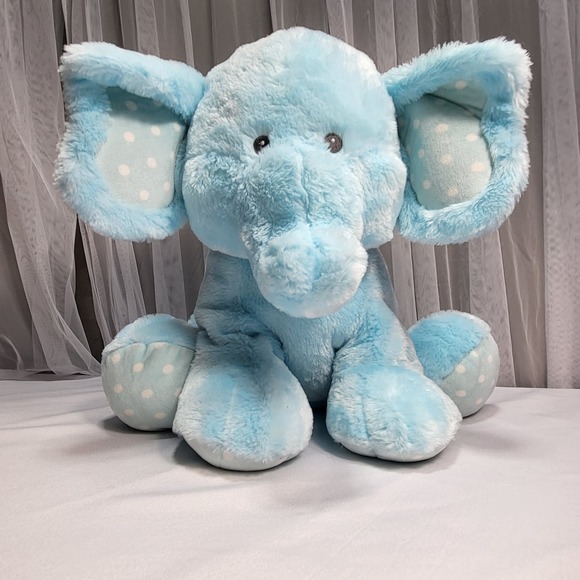 Baby Ganz Sweet Sammie Blue Elephant Polka Dot feet 20inch Stuffed Plush Animal - Picture 3 of 13